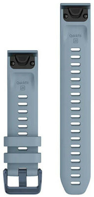Silicone strap Garmin 20mm (for Garmin Fenix 8/7S/6S (43mm), etc.), blue, QuickFit + extended part, 010-13029-00
