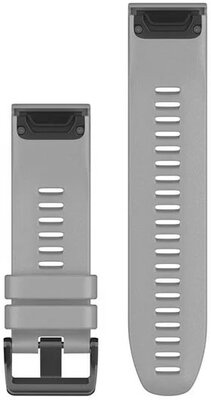 Silicone strap Garmin 26mm (for Garmin Fenix 8/7X/6X (51mm), Tactix etc.), grey, QuickFit, + extended part, 010-12904-00