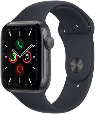 Apple Watch SE GPS, 44mm, space grey aluminium case with midnight sport band