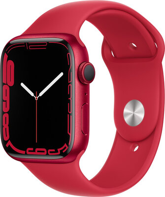 Apple Watch Series 7 GPS, 45mm, Red Aluminium Case with Red Sport Band