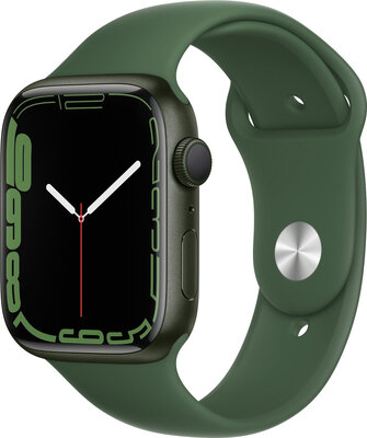 Apple Watch Series 7 GPS, 45mm, Green Aluminium Case with Clover Sport Band