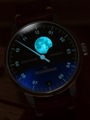 MeisterSinger Stratoscope Automatic Moonphase Date ST982_SVSL02