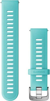 Quick Release Band 20mm, Silicone, Sky Blue, Silver Buckle