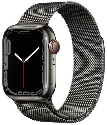 Watches Apple Watch Series 7 GPS + Cellular, 41mm, Graphite Stainless Steel  Case with Graphite Milanese Loop