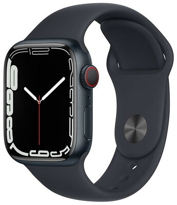 Apple Watch Series 7 GPS + Cellular, 41mm, Grey Aluminium Case with Midnight Sport Band
