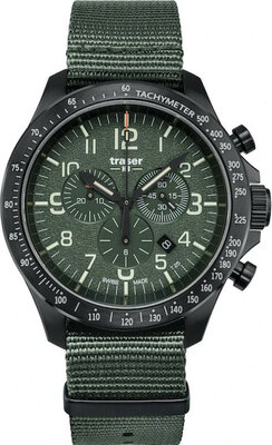 Watch Traser P67 Officer Pro Chronograph Green with Textile NATO Strap