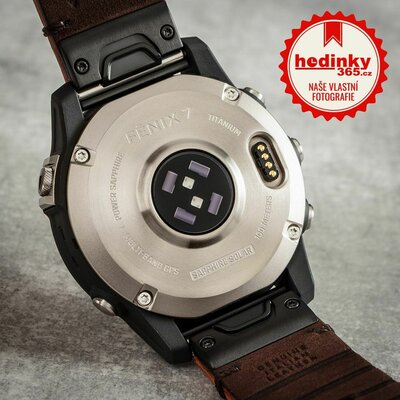 Garmin Fenix PRO Sapphire Titanium / Brown Band (+ spare silicone strap) Hodinky-365.com