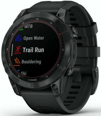 Garmin Fenix 7 Sapphire Solar Black DLC Titanium / Black Band