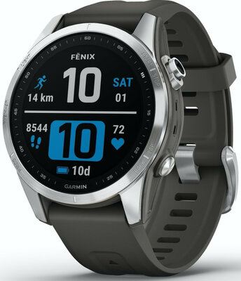 Garmin Fenix 7S PRO Silver / Graphite Band
