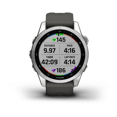 Garmin Fenix 7S Silver / Graphite Band