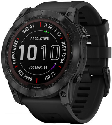 Garmin Fenix 7X Sapphire Solar Black DLC Titanium / Black Band