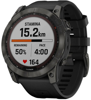 Garmin Fenix 7X Sapphire Solar Grey DLC Titanium / Black Band