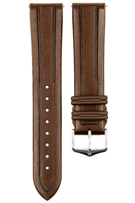 Hirsch rubber strap Hevea L 40458815-2, brown, natural rubber, length L, Quick Release