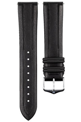 Hirsch rubber strap Hevea L 40458850-2, black, natural rubber, length L, Quick Release