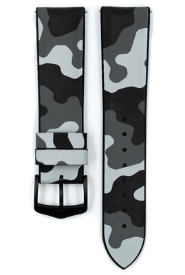 Hirsch rubber strap John L 0925088030-5, camouflage, natural rubber, length L, Quick Release