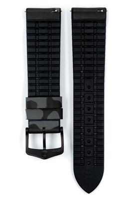 Hirsch rubber strap John L 0925088030-5, camouflage, natural rubber, length L, Quick Release