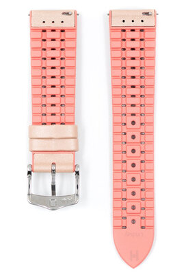 Hirsch rubber strap Lindsey M 0922302122-2, beige/pink, natural rubber, length M, Quick Release