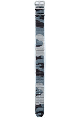 Hirsch nylon strap Rush L 40406038-2, camouflage/blue, length L, Quick Release