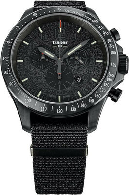 Traser P67 Officer Pro Chronograph Black with Textile Nato Strap