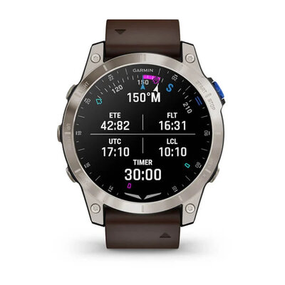 Garmin D2 Mach 1 (Premium), Oxford Brown Leather Band (+ extra strap)