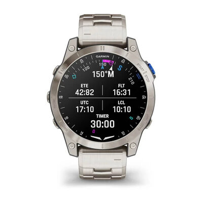 Garmin D2 Mach 1, Vented Titanium Bracelet (+ spare strap)