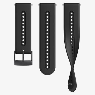 Silicone strap Suunto 24mm (pro Suunto Athletic 7), black, Quick Release