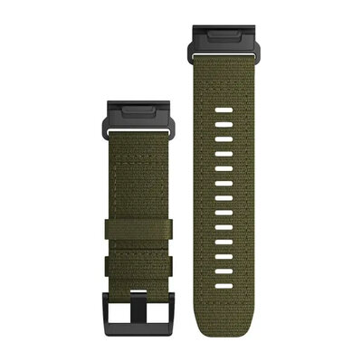 Nylon strap Garmin 26mm (for Garmin Fenix 8/7X/6X (51mm), Tactix etc.), green, QuickFit, 010-13010-10