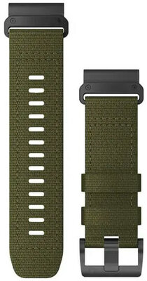 Strap Garmin QuickFit 26mm, nylon, green, black clasp (Fenix 7X/6X/5X, Tactix aj.)