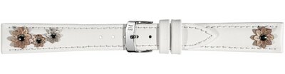 Leather strap Morellato Garden S 5257C47.017, White, eco-leather