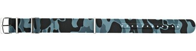 Silicone strap Morellato Isarco 5276187.864 M, blue, camouflage, NATO