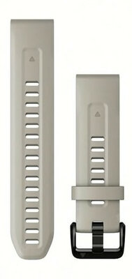 Silicone strap Garmin 20mm (for Garmin Fenix 8/7S/6S (43mm), etc.), beige, QuickFit, 010-13102-04
