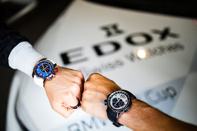 Edox Chronorally Chronograph 38001-tinnbu-bn BMW Limited Edition 2000pcs (+ spare strap)