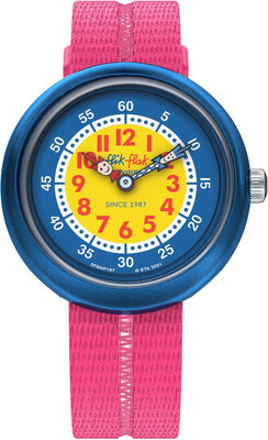 Flik Flak Blue ZFBNP190 with Pink Strap