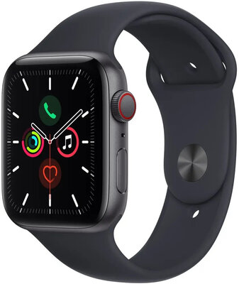 Apple Watch SE GPS + Cellular, 44mm, Space Black Aluminium Case with Midnight Sport Band