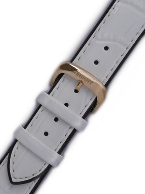 Strap Orient UDDKUGW, leather white, golden clasp (pro model CDB01)