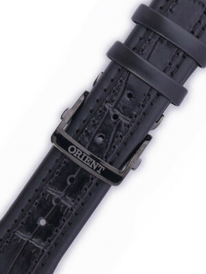 Strap Orient UDDHS0B, leather black, black clasp (pro model CEZAE)