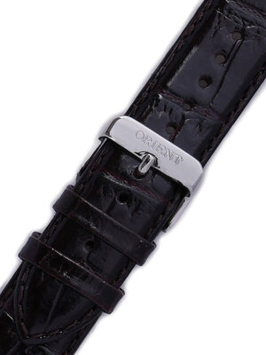 Strap Orient UDDYEST, leather black, silver clasp (pro modely FER27, FAG02, FDB08 aj.)
