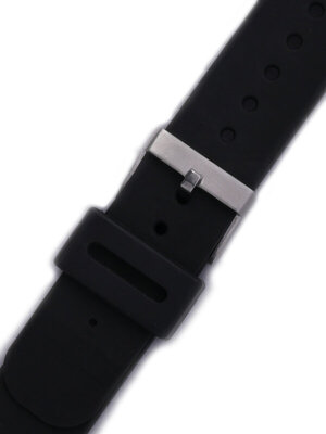 Strap Orient VDCLXSB, silicone black, silver clasp (pro modely FAA02, FEM65)