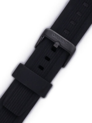 Strap Orient VDESB0B, silicone black, black clasp (pro modely FTW01, FUNE9)