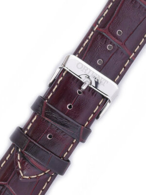 Strap Orient UDDARSC, leather brown, silver clasp (pro model FEVAD)
