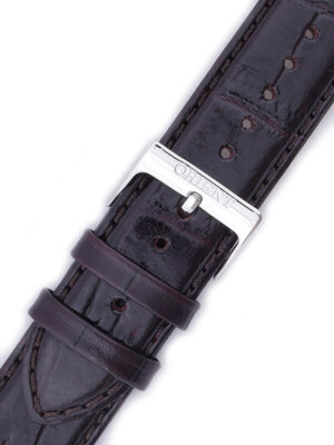Strap Orient UDDRRST, leather brown, silver clasp (pro modely FDB05, FGW01)