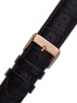 Strap Orient UDEVNRC, leather brown, rosegold clasp (pro modely FAC00, FER24)