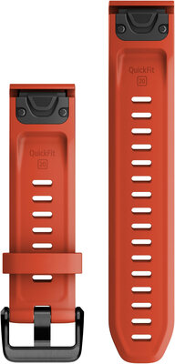 Garmin silicone strap 20mm (for Garmin Fenix 8/7S/6S (43mm) etc.), red V2, QuickFit, 010-13102-02