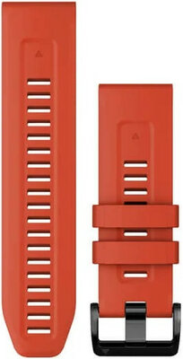 Silicone strap Garmin 26mm (for Garmin Fenix 8/7X/6X (51mm), Tactix etc.), red V2, QuickFit, 010-13117-04