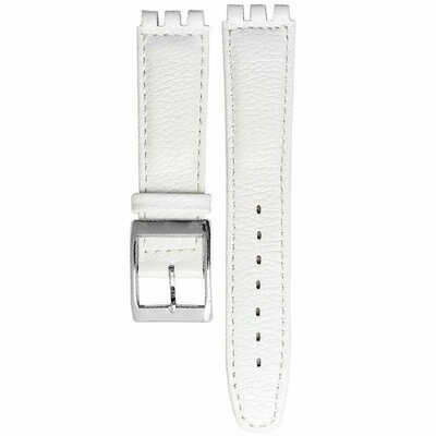Unisex white leather strap pro watches Swatch 17mm