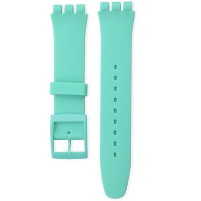 Unisex silicone strap for Swatch watches Mint Green 19mm