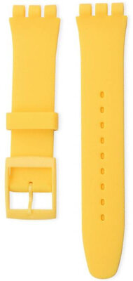 Unisex yellow silicone strap pro watches Swatch 17mm
