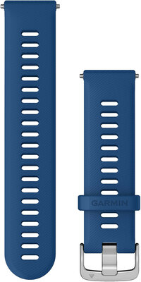 Strap Garmin Quick Release 22mm, silicone, blue, silver clasp (Venu, Forerunner 255, Vívoactive 4 aj.)