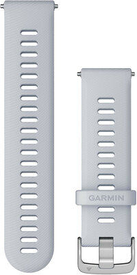 Strap Garmin Quick Release 22mm, silicone, white, silver clasp (Venu, Forerunner 255, Vívoactive 4 aj.)