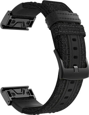 Nylon strap Ricardo 26mm (pro Garmin Fenix 8/7X/6X (51mm), Tactix aj.), black, QuickFit